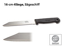 Löffler Schneidewaren Co. Allzweckmesser aus Solingen, Edelstahl, 16-cm-Klinge, Sägeschliff