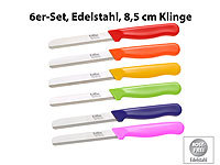 Löffler Schneidewaren Co. 6 couteaux à légumes en acier inoxydable de Solingen, ronds, lame d...; Universal-Sparschäler Universal-Sparschäler Universal-Sparschäler 