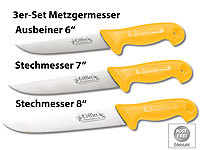 Löffler Schneidewaren Co. 3er-Set Solinger Edelstahl-Metzgermesser, 6, 7 & 8 Zoll; Obst-, Gemüse- und Schälmesser aus Edelstahl Obst-, Gemüse- und Schälmesser aus Edelstahl Obst-, Gemüse- und Schälmesser aus Edelstahl Obst-, Gemüse- und Schälmesser aus Edelstahl 